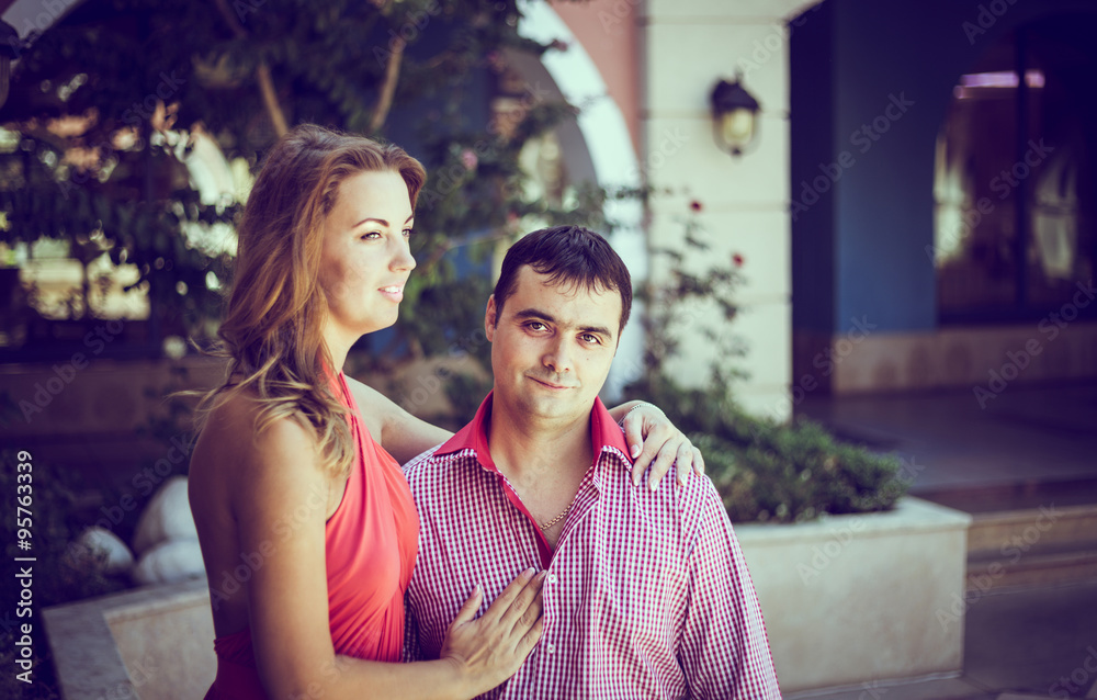 Obraz premium posing enamored couple