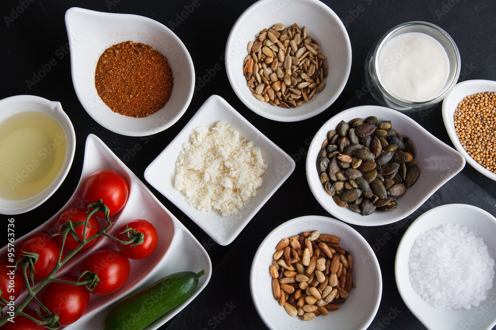 Many seeds salad ingredients Many seeds salad ingredients