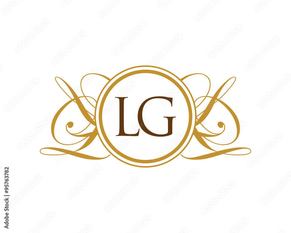 Obraz premium LG Luxury ornament initial Logo