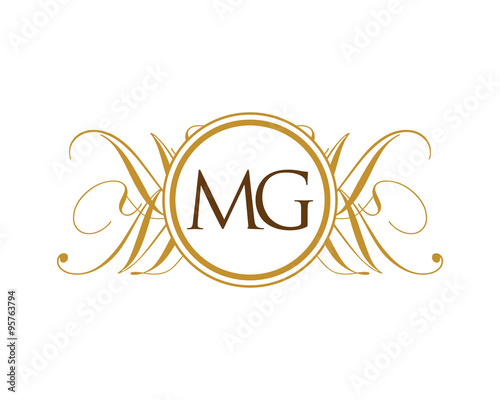 MG Luxury ornament initial Logo