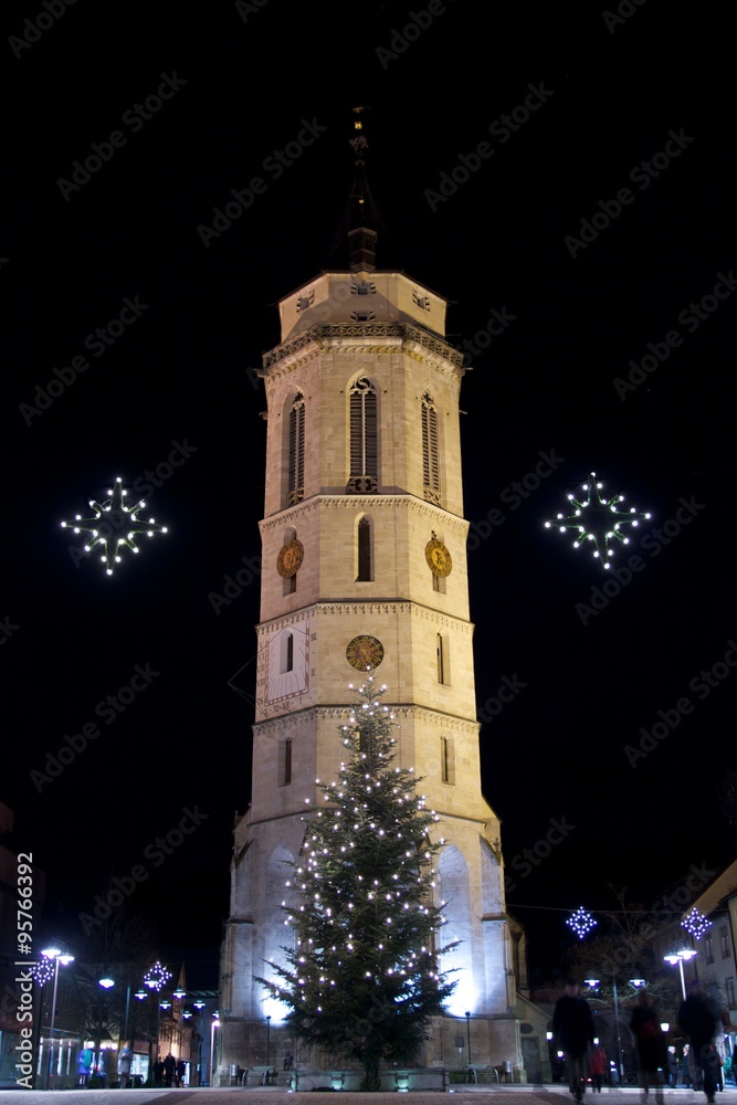 Fototapeta premium Kirchturm Stadtkirche Balingen