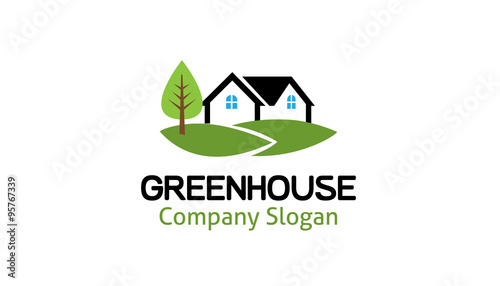 Green House Design Illustration