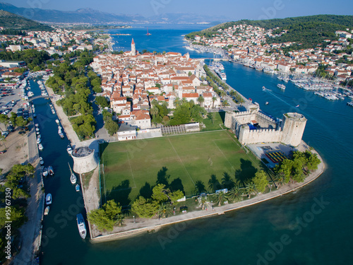 Croatia Aerial View Trogir, Splitsko-dalmatinska, Hrvatska photo