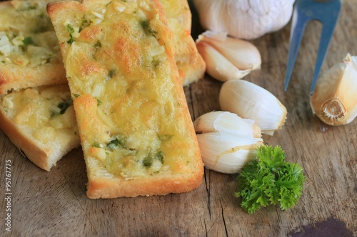 Bread garlic with butter