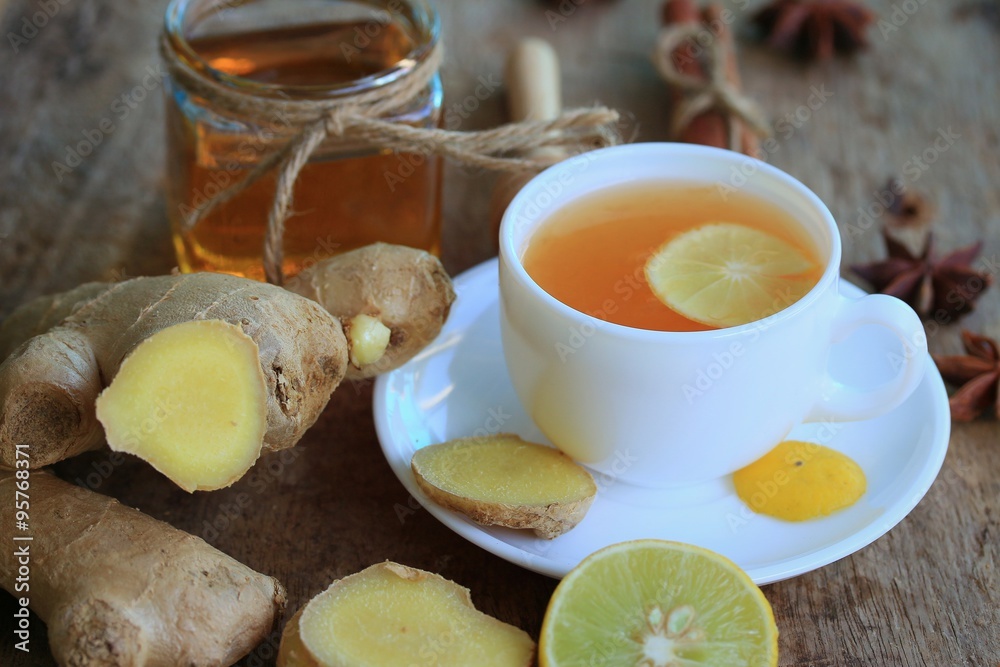 hot tea with ginger hot tea with ginger