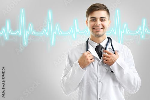 Male Doctor with stethoscop...