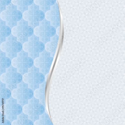 blue background divided into two