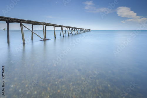 Wallpaper Mural Old jetty view open sea, Lahad Datu Sabah Torontodigital.ca