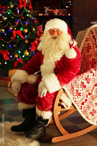 Santa Claus sitting in comf...