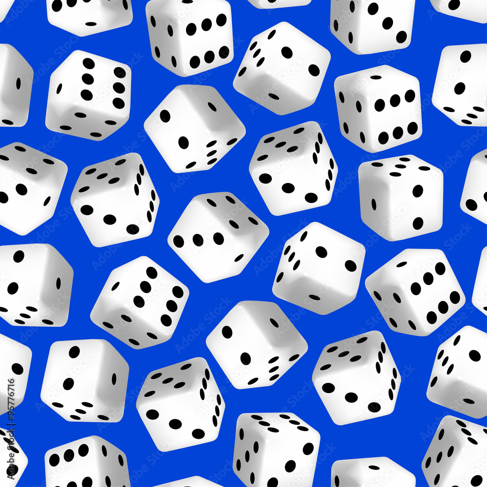 Black and white 3D dice seamless pattern Black and white 3D dice seamless pattern