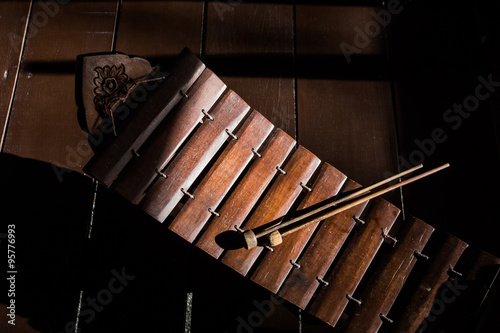 Thai musical instrument, xylophone.