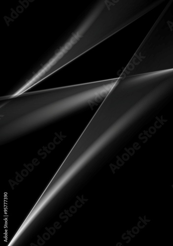 Dark abstract monochrome smooth lines background