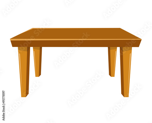 Wooden table isolated illustration photo