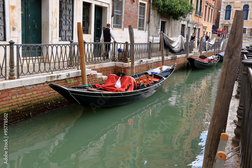 Gondola on water in canal in Venice, Italy © alexstepanov