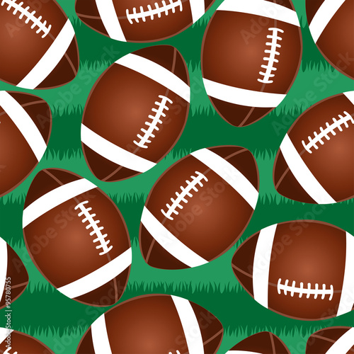 Cute football seamless pattern
