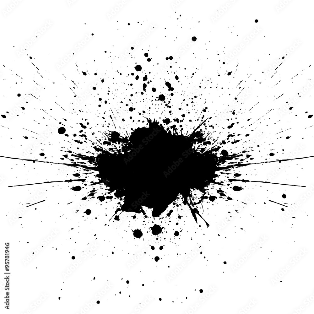 vector splatter black color background. illustration design.