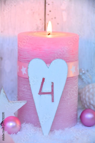 Adventskerzen - Shabby Chic