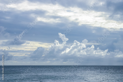 Endless Ocean with Cloudy Sky