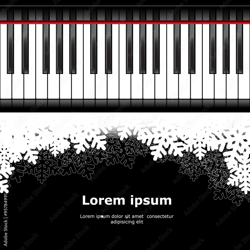 Fototapeta premium musical christmas template