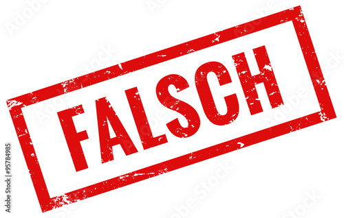 Stempel rot Falsch 