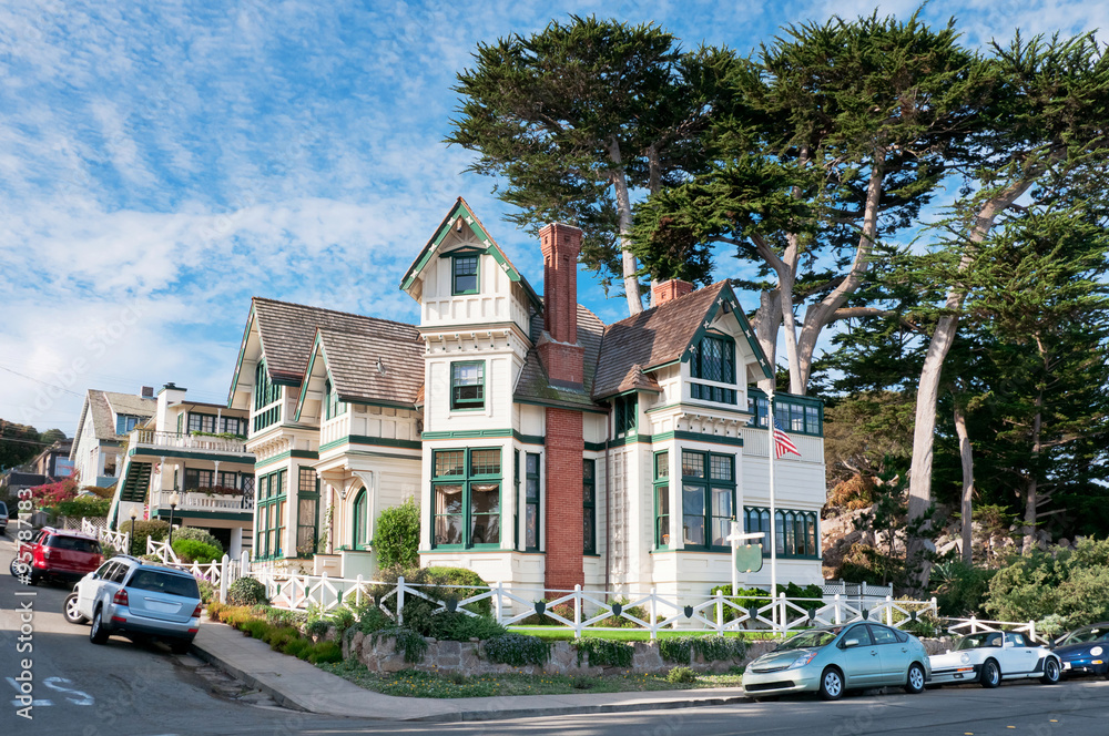 Street in Pacific Grove, Monterey, California, USA