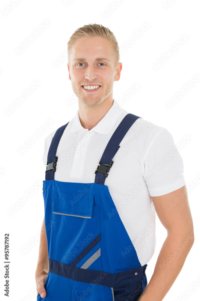Portrait Of Smiling Male Janitor Portrait Of Smiling Male Janitor