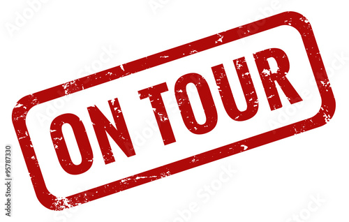On Tour Stempel rot grunge