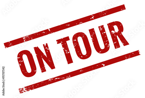 On Tour Stempel rot grunge