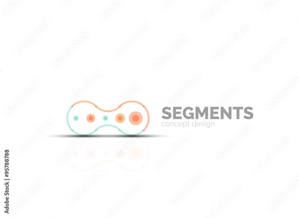 Vector outline minimal abstract geometric logo Vector outline minimal abstract geometric logo