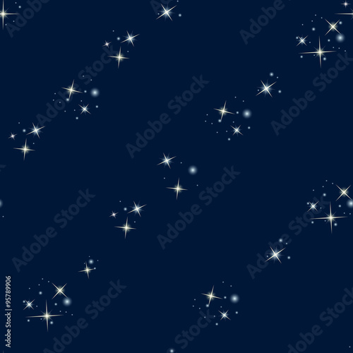 Starry sky seamless pattern