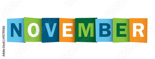 "NOVEMBER" Vector Letters Icon