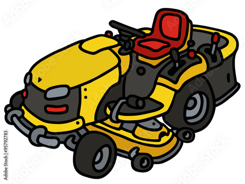 Garden lawn mower / Hand drawing, not a real type