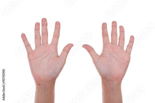 hands show the number ten