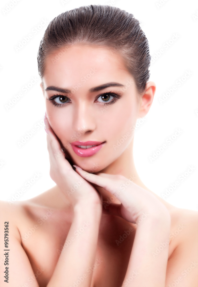 Pretty girl portrait, isolated on white Pretty girl portrait, isolated on white