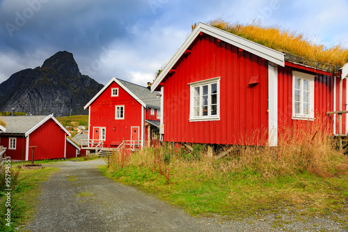 Fishing village in Lofoten Islands, Norway