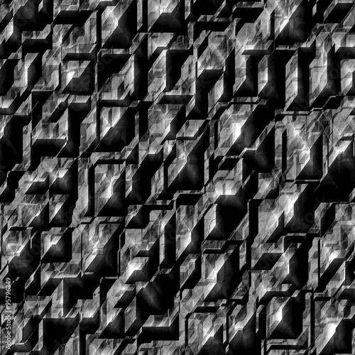 Ornamental stones of different shapes - black pattern 