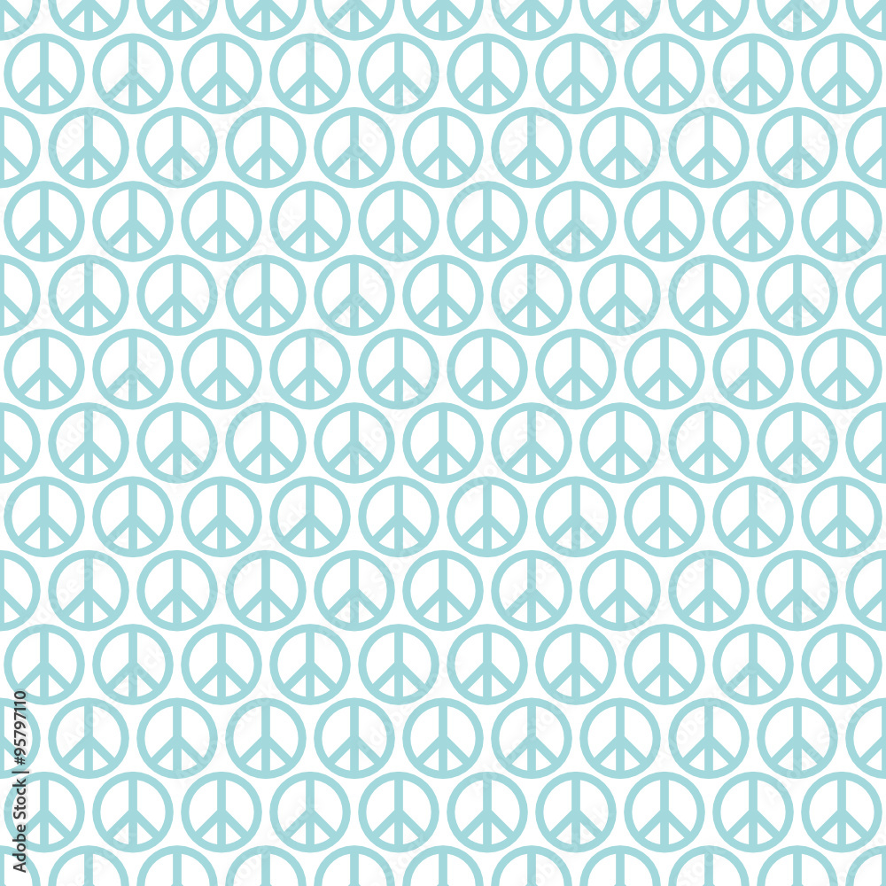 Retro Seamless Pattern Peace Symbol Turquoise Retro Seamless Pattern Peace Symbol Turquoise