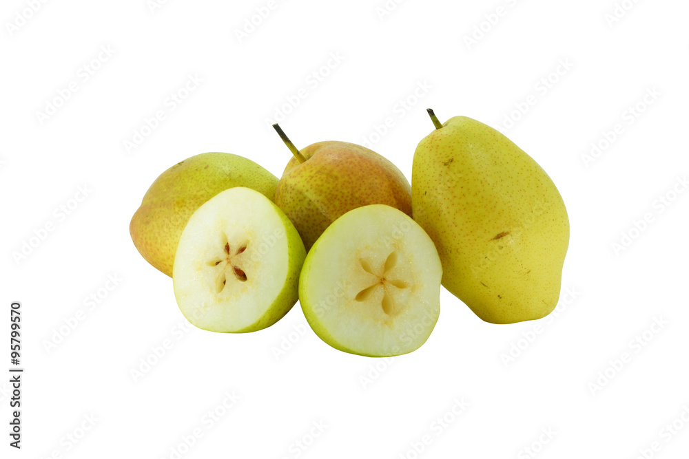 Chinese pear on white background Chinese pear on white background