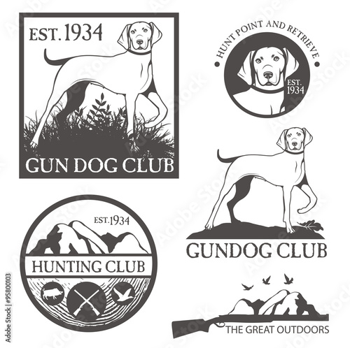 Set of hunting badges