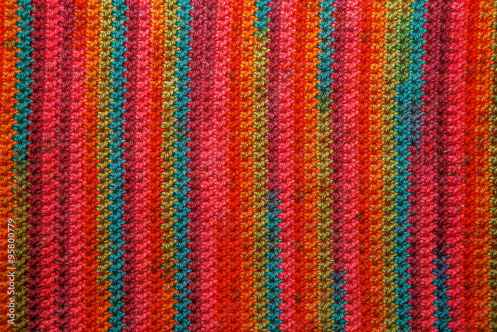 Colorful knitting background close up Colorful knitting background close up