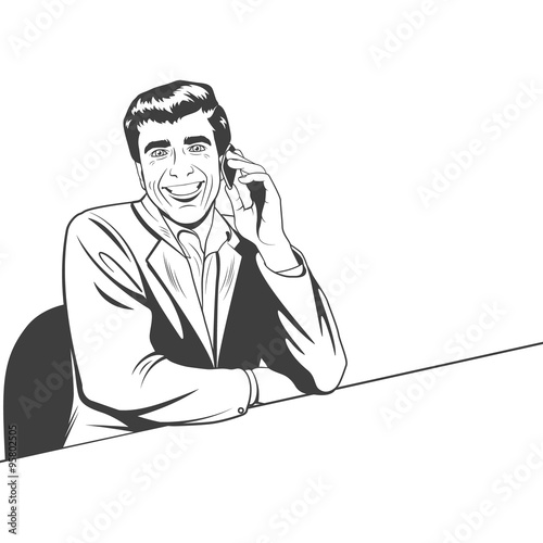 Businessman speaking by phone