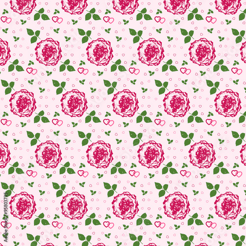 Roses and hearts vector background/Roses and hearts romantic vector background