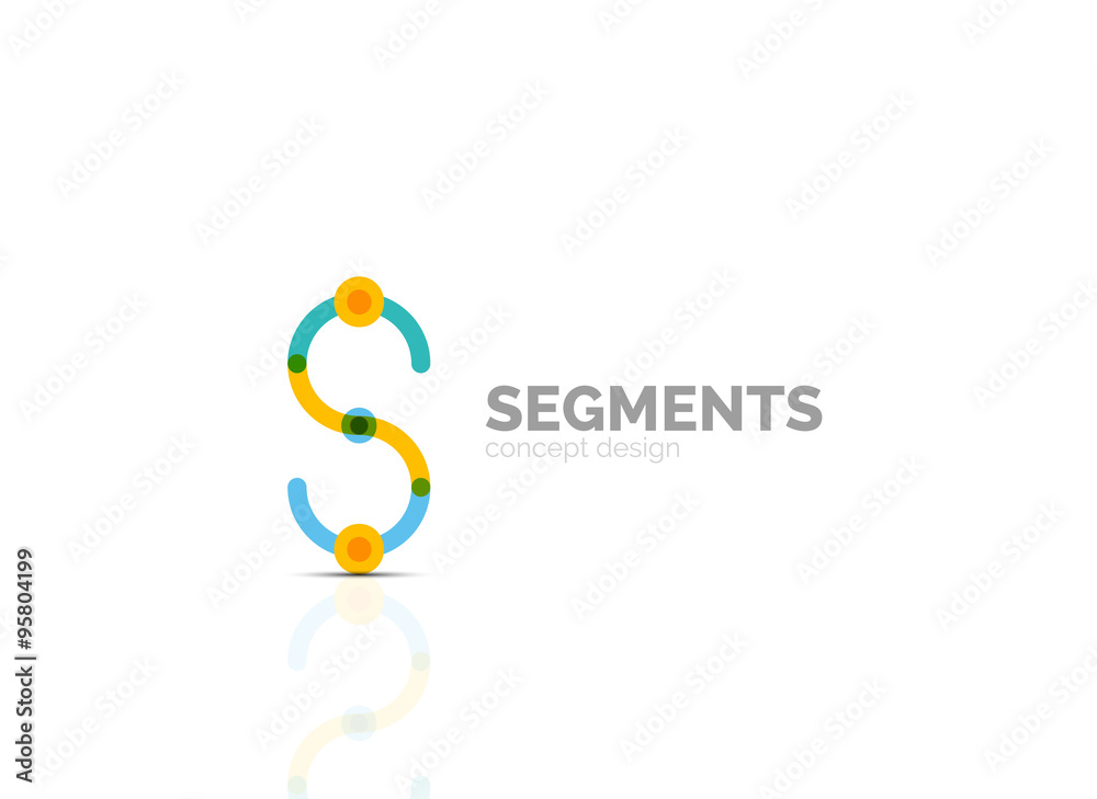 Vector outline minimal abstract geometric logo Vector outline minimal abstract geometric logo
