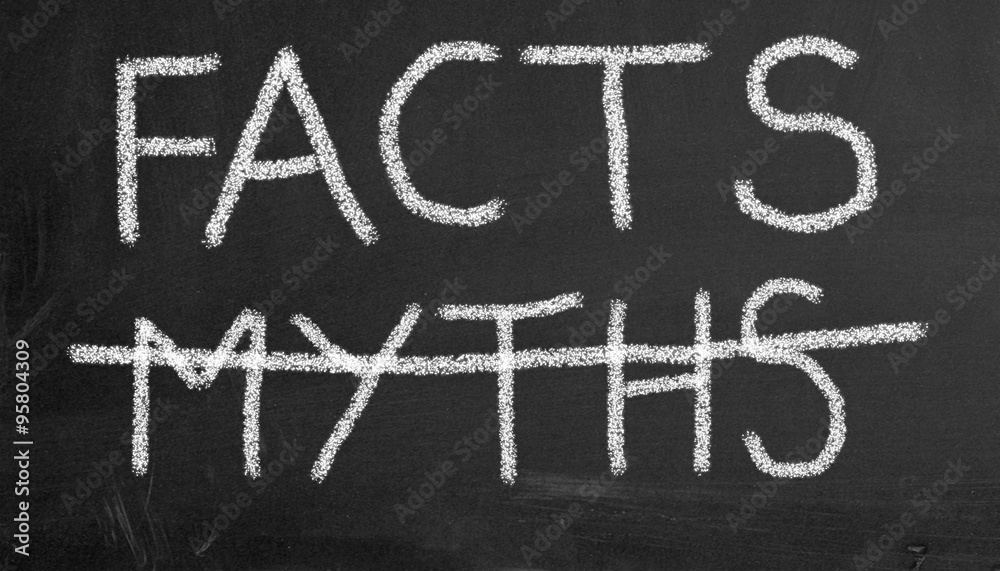Fototapeta premium Chalkboard - facts and myths