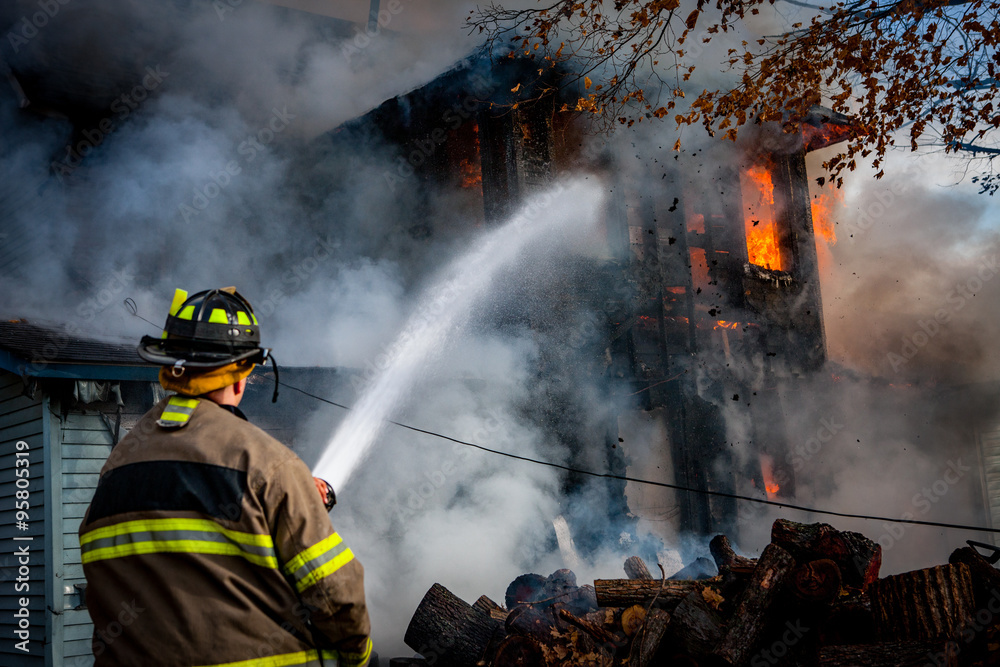 Obraz premium Darlington House Fire 2015