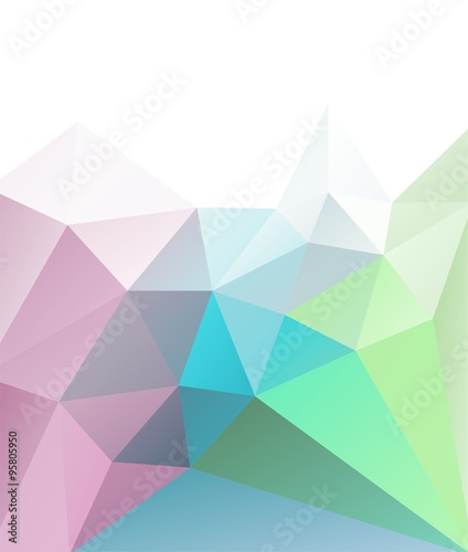 Pastel colored low poly style background. Polygonal design