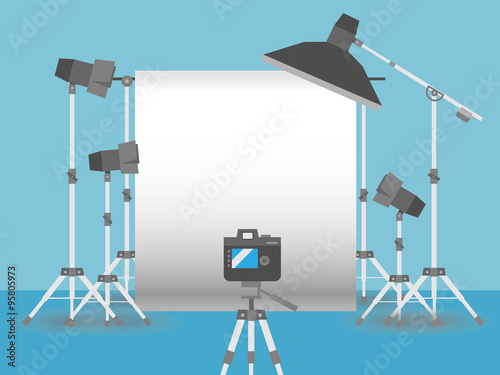 Photography studio equipment setup