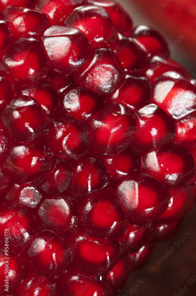 Pomegranate macro shot Pomegranate macro shot