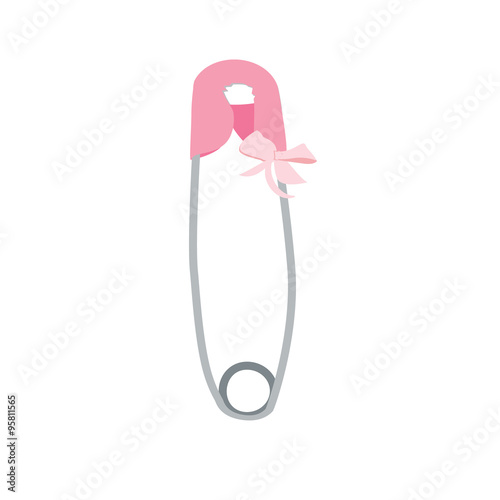Pink safety pin