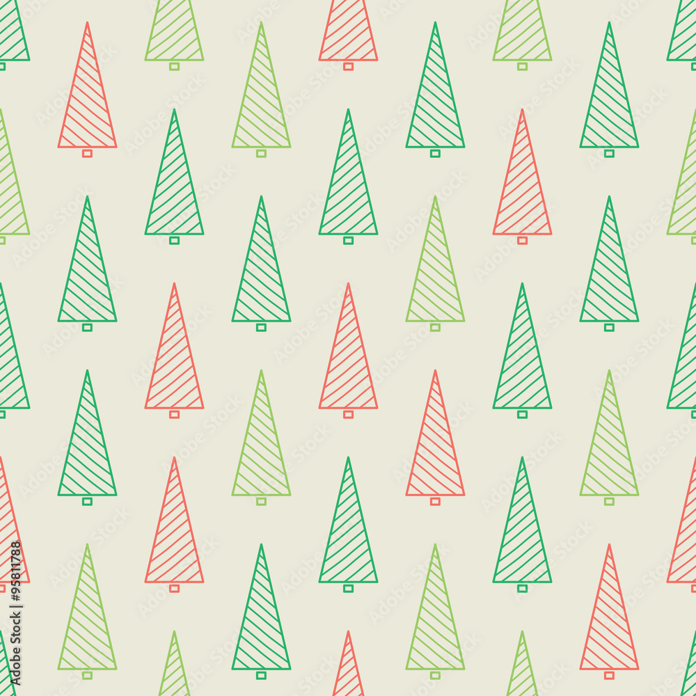 vector seamless pattern with stylized Christmas trees vector seamless pattern with stylized Christmas trees
